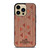 HERMES PARIS PATTERN BROWN iPhone 14 Pro Max Case Cover