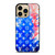 LOUIS VUITTON LV LOGO PATTERN BLUE RED iPhone 14 Pro Max Case Cover