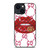 GUCCI LOGO LIPS RED WHITE ICON iPhone 14 Plus Case Cover