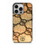 BROWN GUCCI LOGO PATTERN ART iPhone 14 Pro Case Cover