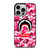 CAMO BATHING APE SUPREME PINK iPhone 14 Pro Case Cover