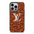 LOUIS VUITTON LV PARIS PATTERN LOGO BROWN iPhone 14 Pro Case Cover