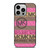 MICHAEL KORS PINK STRIP LOGO iPhone 14 Pro Case Cover