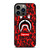 BAPE SHARK SUPREME CAMO RED iPhone 13 Pro Case Cover