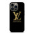 LOUIS VUITTON LV LOGO BLACK GOLD iPhone 13 Pro Case Cover
