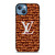 LOUIS VUITTON LV PARIS PATTERN LOGO BROWN iPhone 13 Case Cover