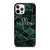 VALENTINO LOGO GREEN MARBLE iPhone 12 Pro Case Cover