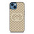 GUCCI PATTERN LOGO TRANSPARENT iPhone 14 Case Cover