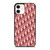 CHRISTIAN DIOR RED CHRISTIAN DIOR PARIS MONOGRAM iPhone 12 Case Cover