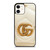 GUCCI LOGO WHITE GOLD iPhone 12 Case Cover