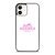 HERMES PARIS PINK LOGO iPhone 12 Case Cover