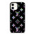 LOUIS VUITTON LOGO LV BLACK RAINBOW iPhone 12 Case Cover