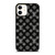 LOUISE VUITTON LOGO PATTERN BLACK WHITE iPhone 12 Case Cover
