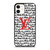 LV LOUIS VUITTON PARIS PATTERN LOGO RED WHITE iPhone 12 Case Cover