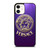 VERSACE SILVER VIOLET LOGO iPhone 12 Case Cover