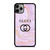 GUCCI LOGO EMBLEM ON PINK MARBLE iPhone 11 Pro Max Case Cover