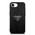 PRADA MILANO BLACK LEATHER iPhone 16e Case Cover