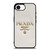PRADA MILANO LOGO ON WHITE LEATHER iPhone 16e Case Cover