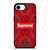 SUPREME RED SNAKE SKIN iPhone 16e Case Cover