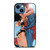 SUPERMAN WONDER WOMAN CARTOON KISSING  iPhone 14 Case Cover SUPERMAN WONDER WOMAN CARTOON KISSING  iPhone 14 Case Cover