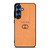 GUCCI LOGO ON ORANGE LEATHER PATTERN Samsung Galaxy S25 Case Cover GUCCI LOGO ON ORANGE LEATHER PATTERN Samsung Galaxy S25 Case Cover