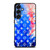 LOUIS VUITTON LV LOGO PATTERN BLUE RED Samsung Galaxy S25 Case Cover