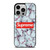 SUPREME MARBLE TEXTURE iPhone 14 Pro Case Cover