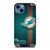 MIAMI DOLPHINS FOOTBALL METAL LOGO 2 iPhone 14 Case Cover MIAMI DOLPHINS FOOTBALL METAL LOGO 2 iPhone 14 Case Cover