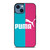 PUMA BLUE PINK LOGO iPhone 14 Case Cover PUMA BLUE PINK LOGO iPhone 14 Case Cover