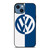 VW VOLKSWAGEN SLICED BLUE LOGO iPhone 14 Case Cover