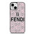 FENDI ROMA PINK PATTERN iPhone 13 Mini Case Cover