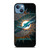 MIAMI DOLPHINS FOOTBALL METAL LOGO iPhone 13 Case Cover MIAMI DOLPHINS FOOTBALL METAL LOGO iPhone 13 Case Cover