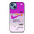 NIKE AIR JORDAN 1 OFF WHITE PURPLE iPhone 13 Case Cover