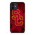 USC TROJANS RED SMOKED LOGO iPhone 12 Mini Case Cover
