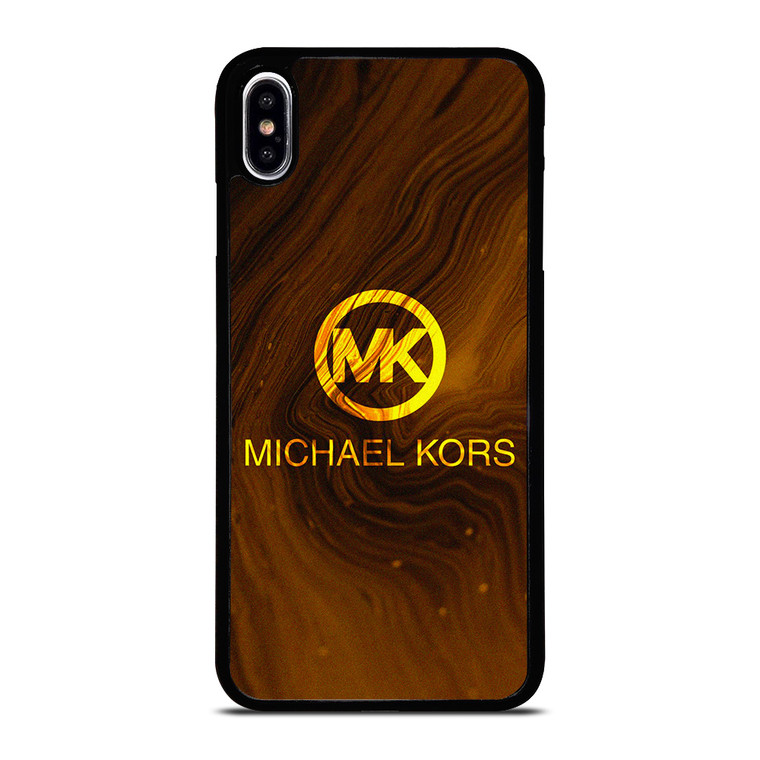 MICHAEL KORS GOLD MARBLE LOGO iPhone XS Max Case Cover