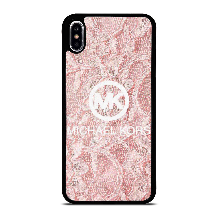 MICHAEL KORS PINK FABRIC iPhone XS Max Case Cover