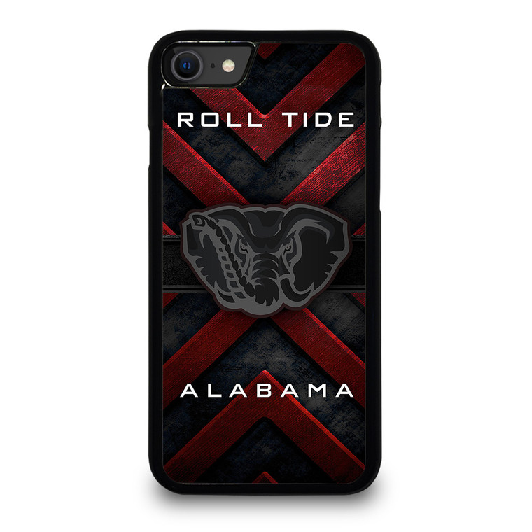 ALABAMA CRIMSON ROLL TIDE METAL EMBLEM iPhone SE 2020 Case Cover
