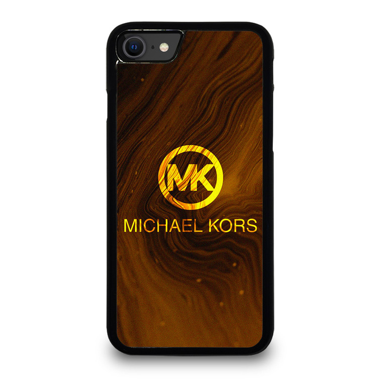 MICHAEL KORS GOLD MARBLE LOGO iPhone SE 2020 Case Cover
