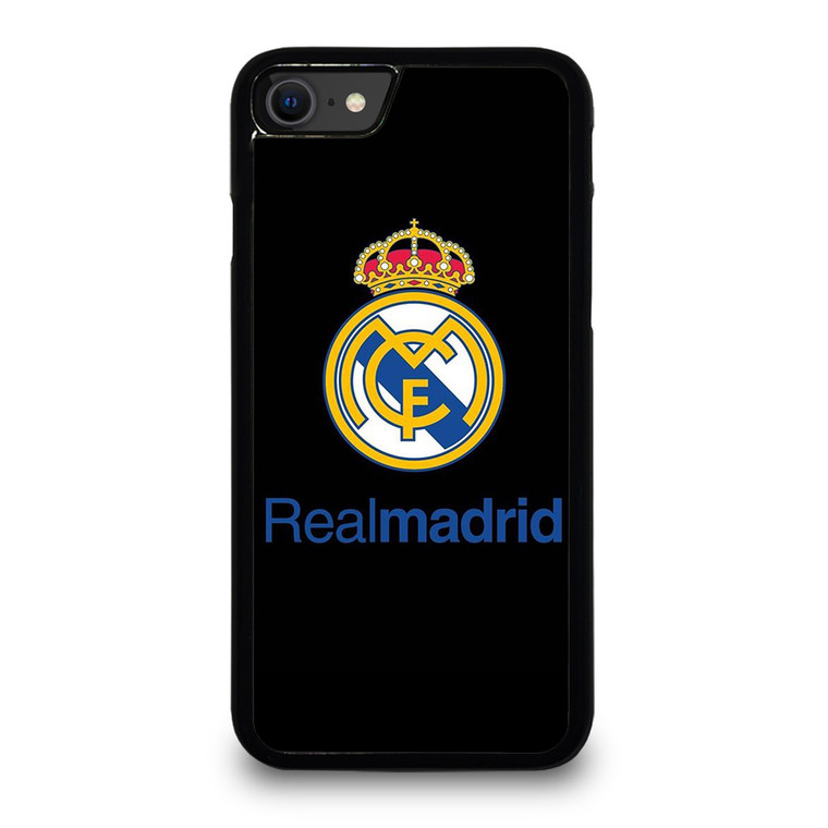 REAL MADRID FOOTBALL BLACK LOGO iPhone SE 2020 Case Cover