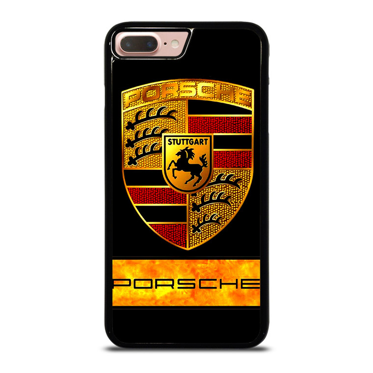 PORSCHE GOLD EMBLEM iPhone 7 / 8 Plus Case Cover PORSCHE GOLD EMBLEM iPhone 7 / 8 Plus Case Cover