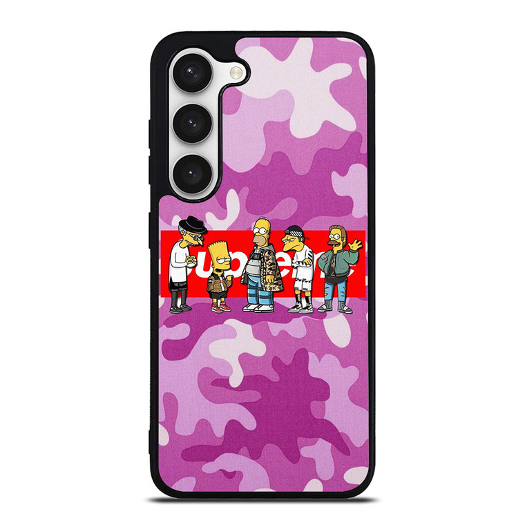 SUPREME THE SIMPSONS CAMO PURPLE Samsung Galaxy S23 Case Cover SUPREME THE SIMPSONS CAMO PURPLE Samsung Galaxy S23 Case Cover