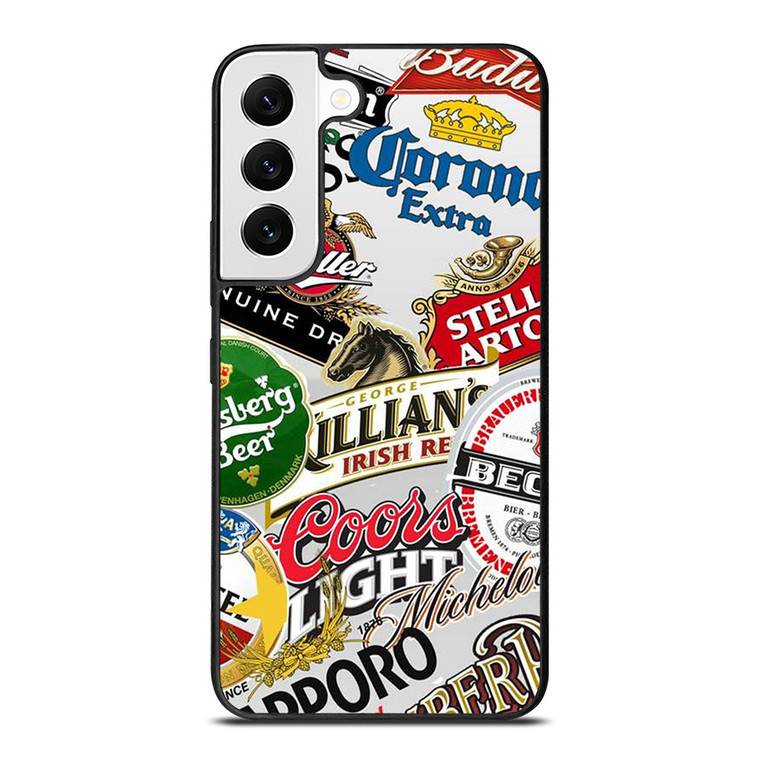 BEER WHISKEY LOGO COLLAGE Samsung Galaxy S22 Case Cover