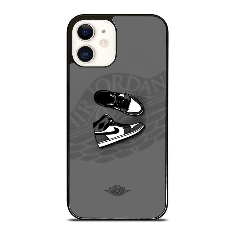 AIR JORDAN 1 SNEAKERS GREY  iPhone 12 Case Cover AIR JORDAN 1 SNEAKERS GREY  iPhone 12 Case Cover