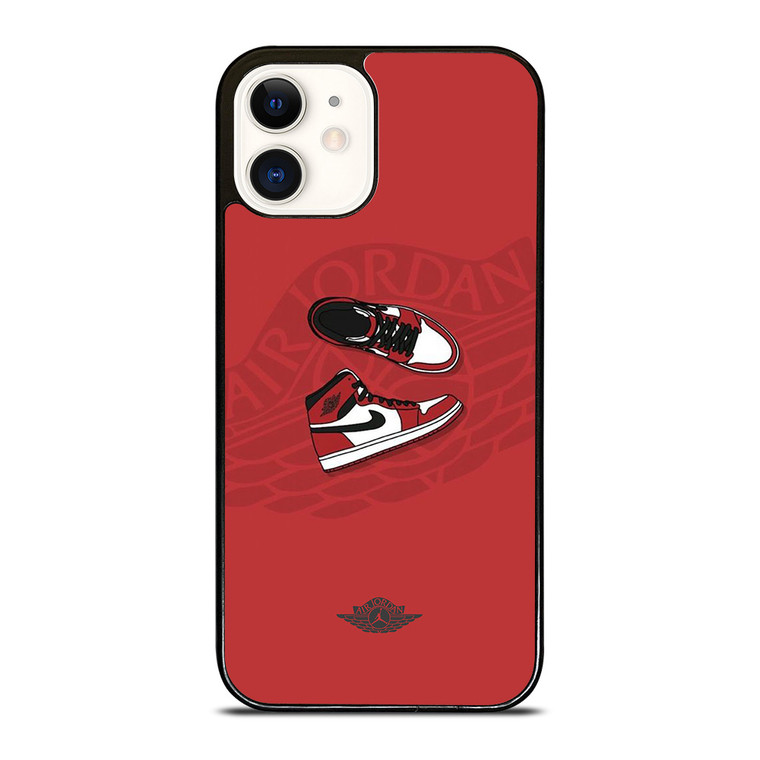AIR JORDAN 1 SNEAKERS RED  iPhone 12 Case Cover