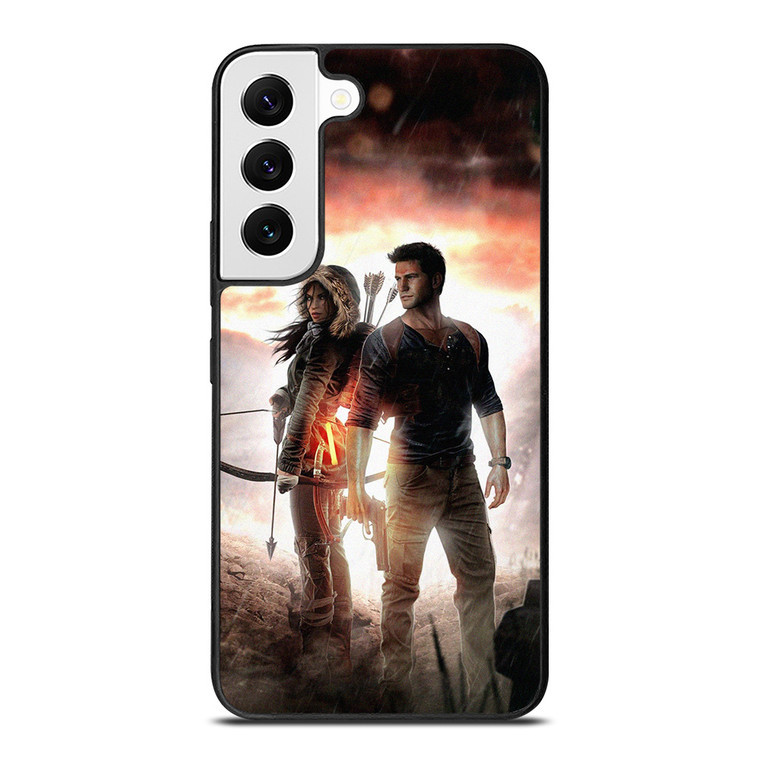NATHAN DRAKE AND LARA CROFT UNCHARTED GAMES Samsung Galaxy S22 Case Cover