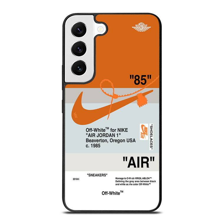 NIKE AIR JORDAN 1 OFF WHITE ORANGE Samsung Galaxy S22 Case Cover