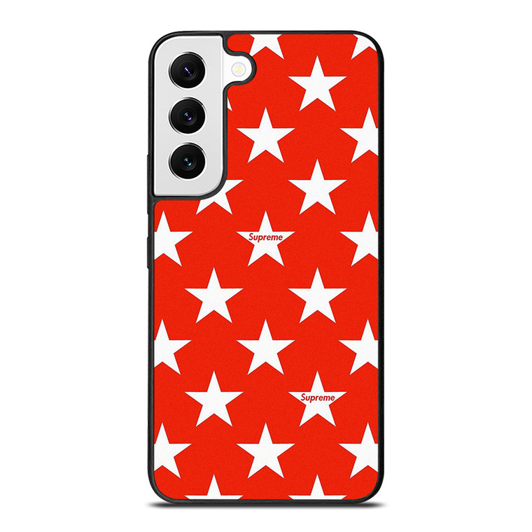 SUPREME STARS PATTERN RED Samsung Galaxy S22 Case Cover