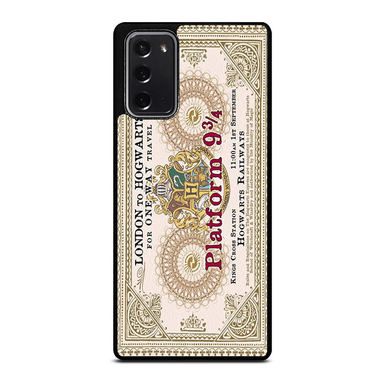 HARRY POTTER TICKETS PLATFORM NINE AND THREE QUARTERS Samsung Galaxy Note 20 Case Cover