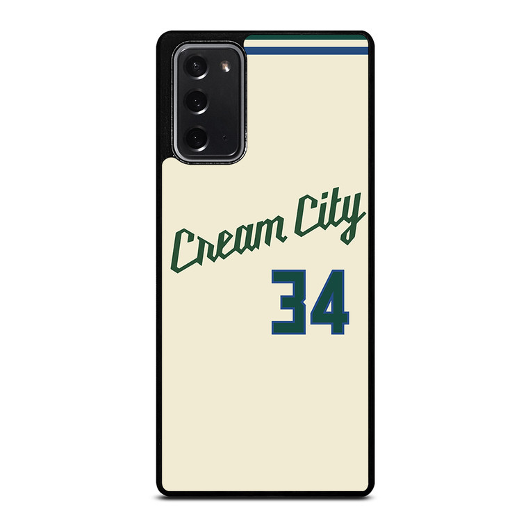 MILAUKEE BUCKS CREAM CITY NBA KIT Samsung Galaxy Note 20 Case Cover
