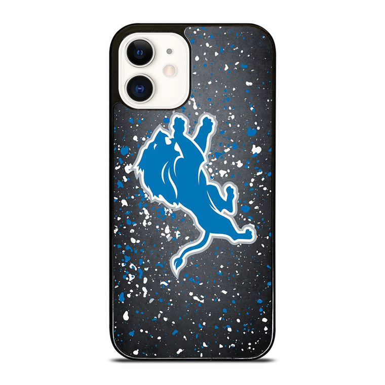 DETROIT LIONS FOOTBALL NFL SPLASHED LOGO  iPhone 12 Case Cover